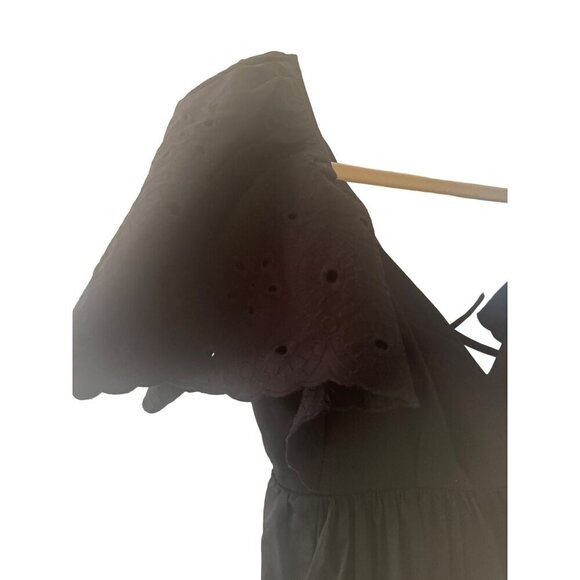 Anthropologie EN SAISON Barnette Black Eyelet Maxi Sun Dress Size Small - Picture 3 of 6